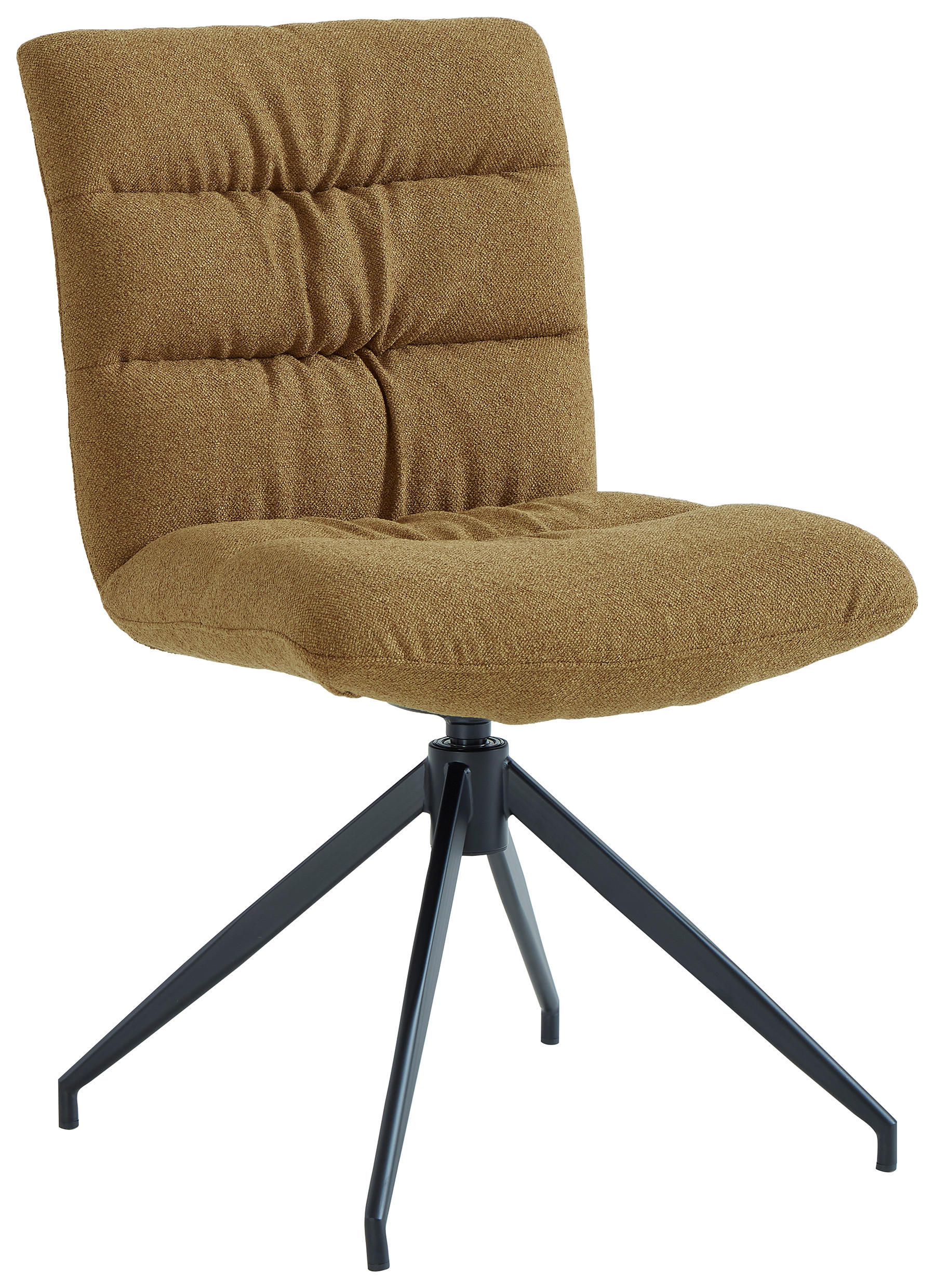 STUHL - Karamell/Schwarz, Design, Textil/Metall (51/86/64cm) - Dieter Knoll