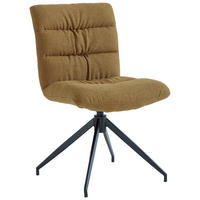 STUHL - Karamell/Schwarz, Design, Textil/Metall (51/86/64cm) - Dieter Knoll