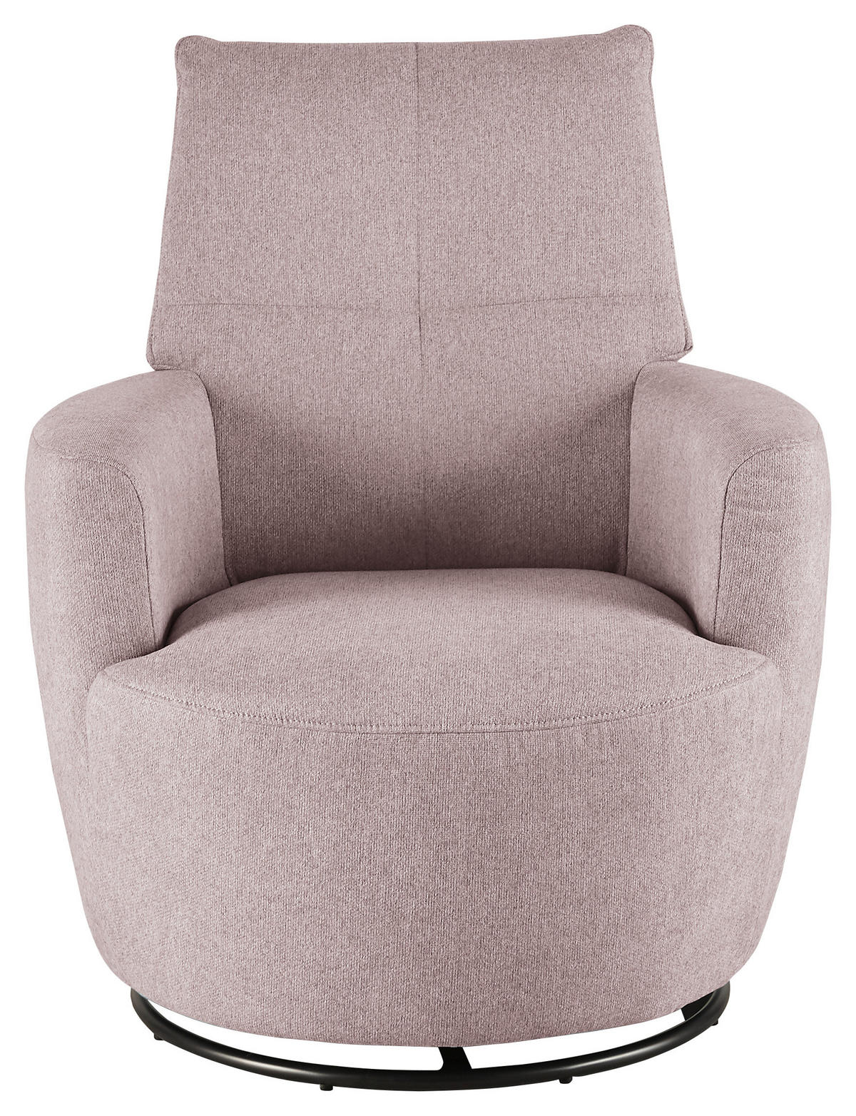 SESSEL Webstoff Hellrosa    - Hellrosa/Schwarz, Design, Textil/Metall (80/96/88cm) - SetOne by Musterring