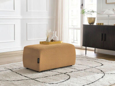 HOCKER ATILLA Cord Gelb  - Gelb/Schwarz, MODERN, Kunststoff/Textil (92/44/48cm)