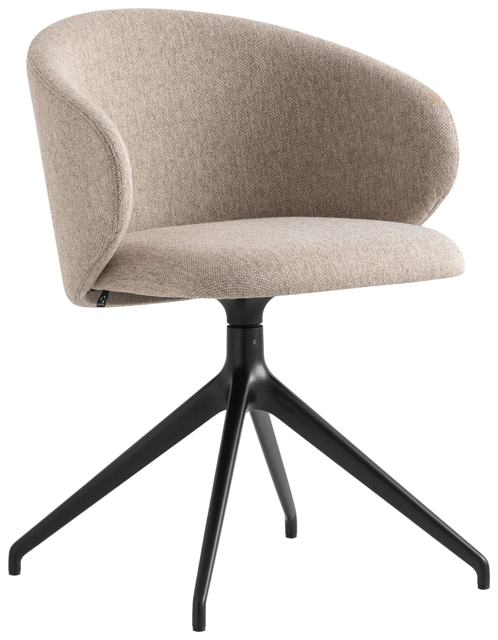 ARMLEHNSTUHL  in Aluminium Struktur  - Graubraun/Schwarz, Design, Textil/Metall (56,5/78/59cm) - Connubia 