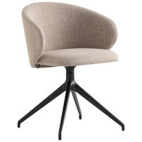 ARMLEHNSTUHL  in Aluminium Struktur  - Graubraun/Schwarz, Design, Textil/Metall (56,5/78/59cm) - Connubia 