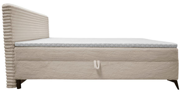 BOXBETT 180/200 cm in Beige - Beige/Schwarz, Design, Holz/Holzwerkstoff (180/200cm) - Xora