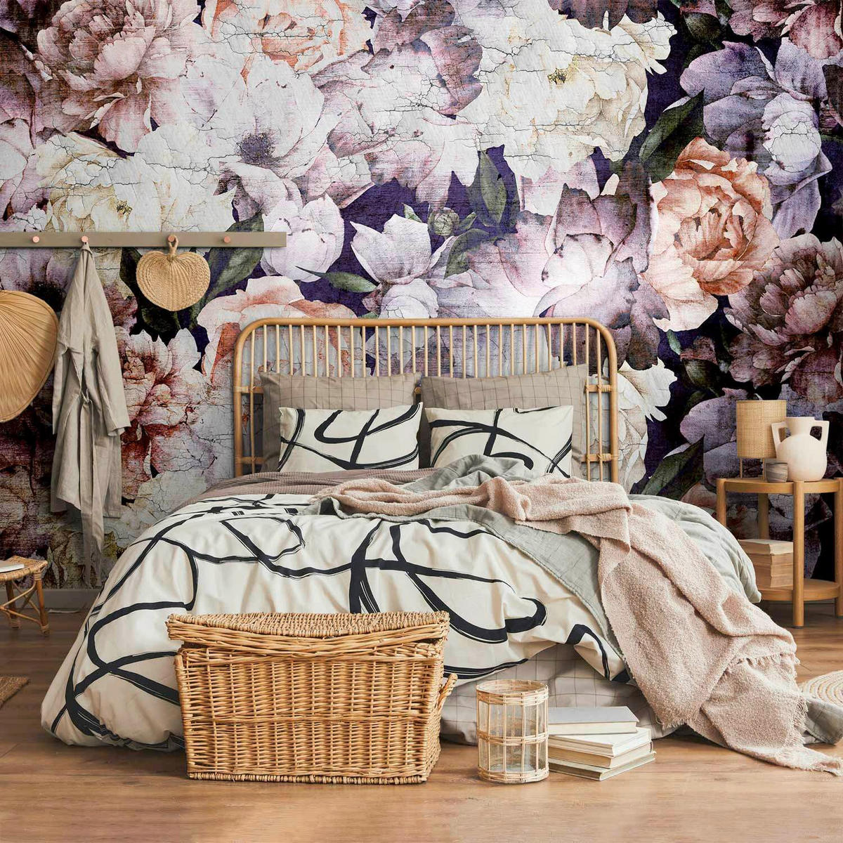 FOTOTAPET 100/70 cm  - lila/cremefärgad, Lifestyle, textil (100/70cm) - artgeist