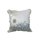 ZIERKISSEN  45/45 cm   - Blau/Weiß, Natur, Textil (45/45cm) - Ambia Home
