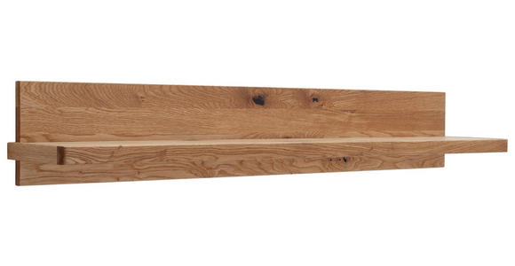WANDBOARD Balkeneiche furniert, massiv Eichefarben  - Eichefarben, Natur, Holz/Holzwerkstoff (154/24/25cm) - Linea Natura