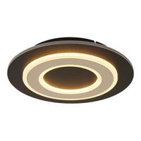 LED-DECKENLEUCHTE JAYDEN 32/5.5 cm   - Champagner/Dunkelbraun, KONVENTIONELL, Holzwerkstoff/Kunststoff (32/5.5cm) - Globo