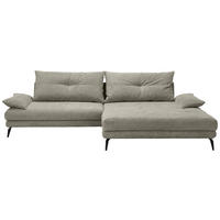 HÖRNSOFFA i flatväv taupe  - svart/taupe, Klassisk, metall/textil (294/176cm) - MID.YOU