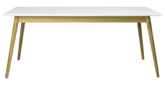 ESSTISCH 180/90/75 cm Holzwerkstoff Weiß, Eichefarben rechteckig  - Eichefarben/Weiß, Design, Holz/Holzwerkstoff (180/90/75cm) - Ambia Home