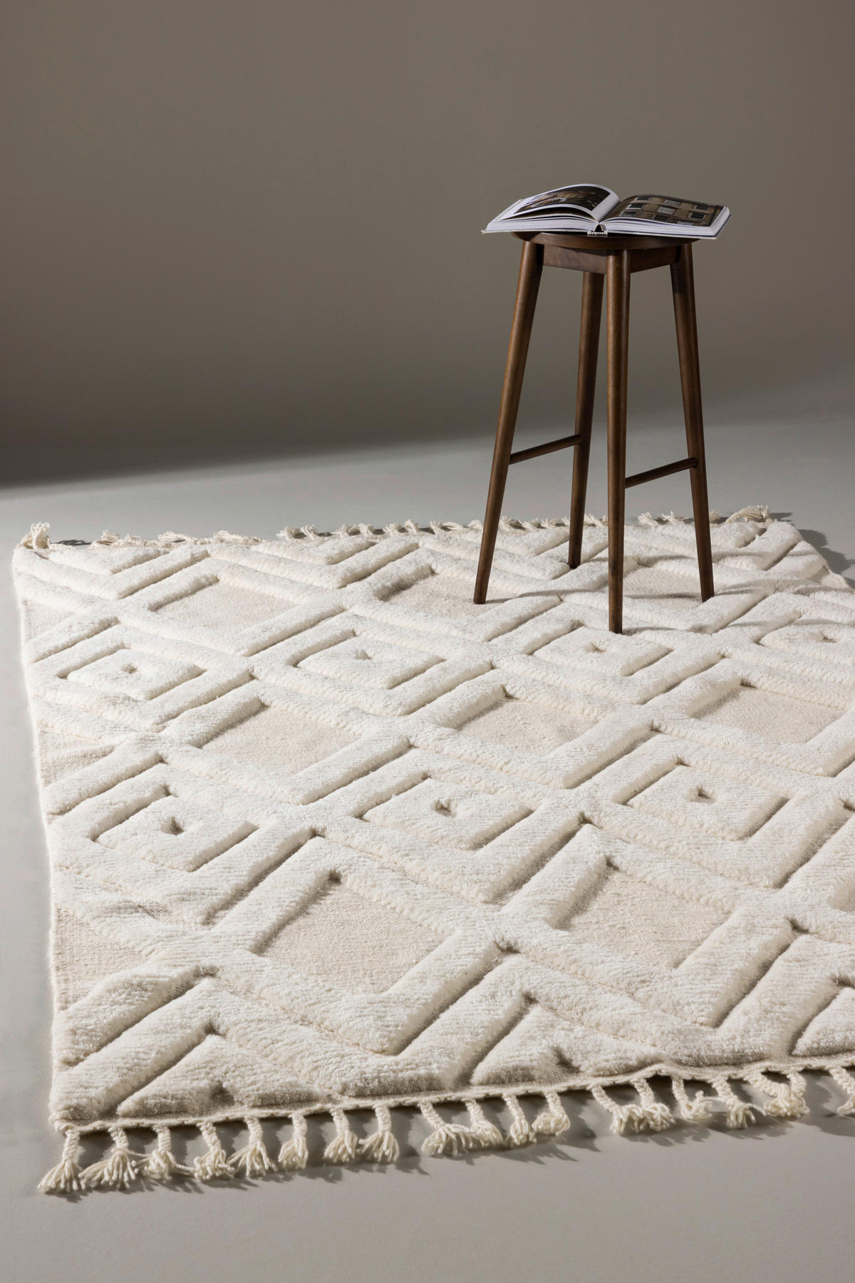 FLACHWEBETEPPICH 160/230 cm Weiß  - Weiß, LIFESTYLE, Textil (160/230cm) - P & B