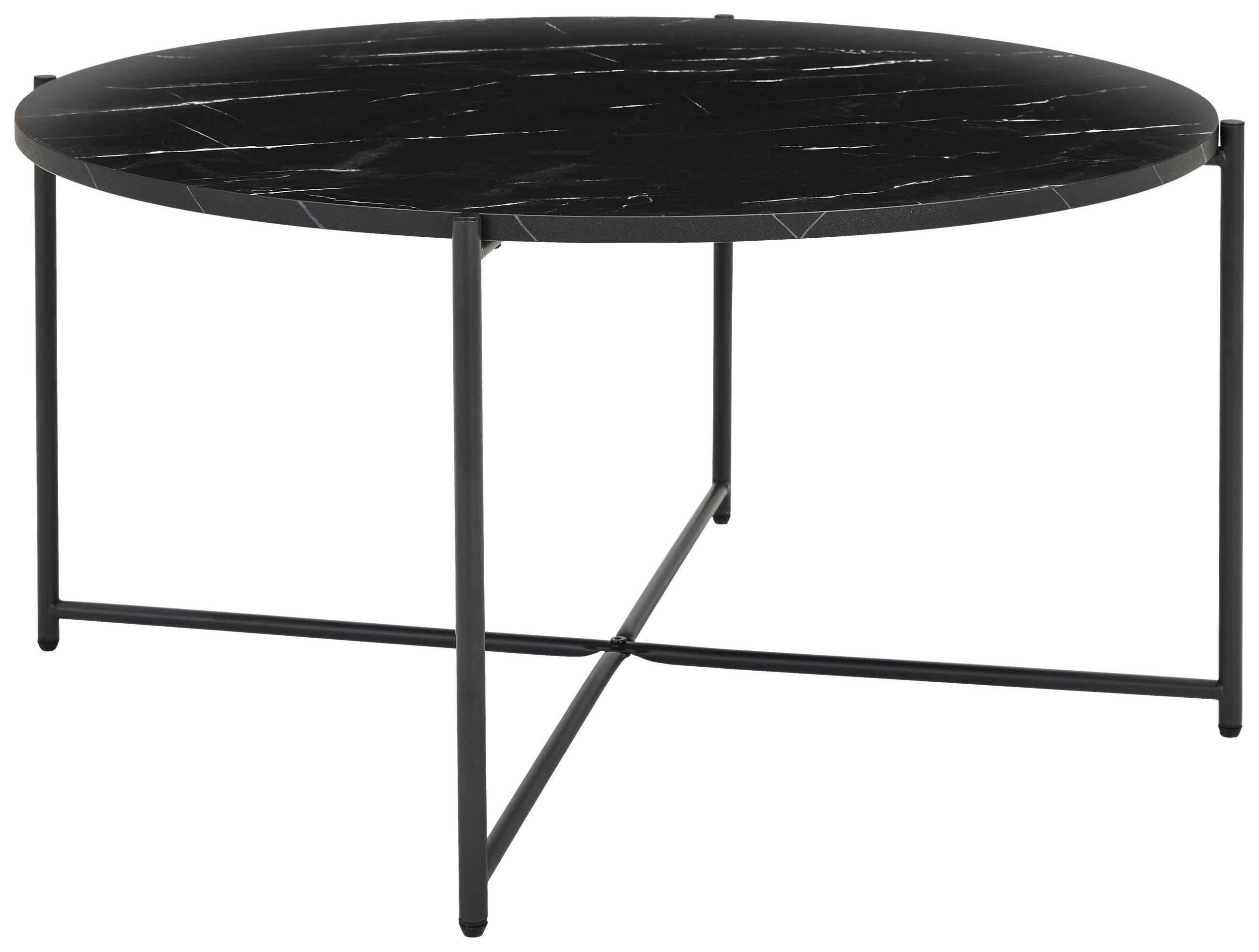 COUCHTISCH rund Anthrazit  - Anthrazit/Schwarz, Design, Holzwerkstoff/Metall (83/40/83cm) - MID.YOU