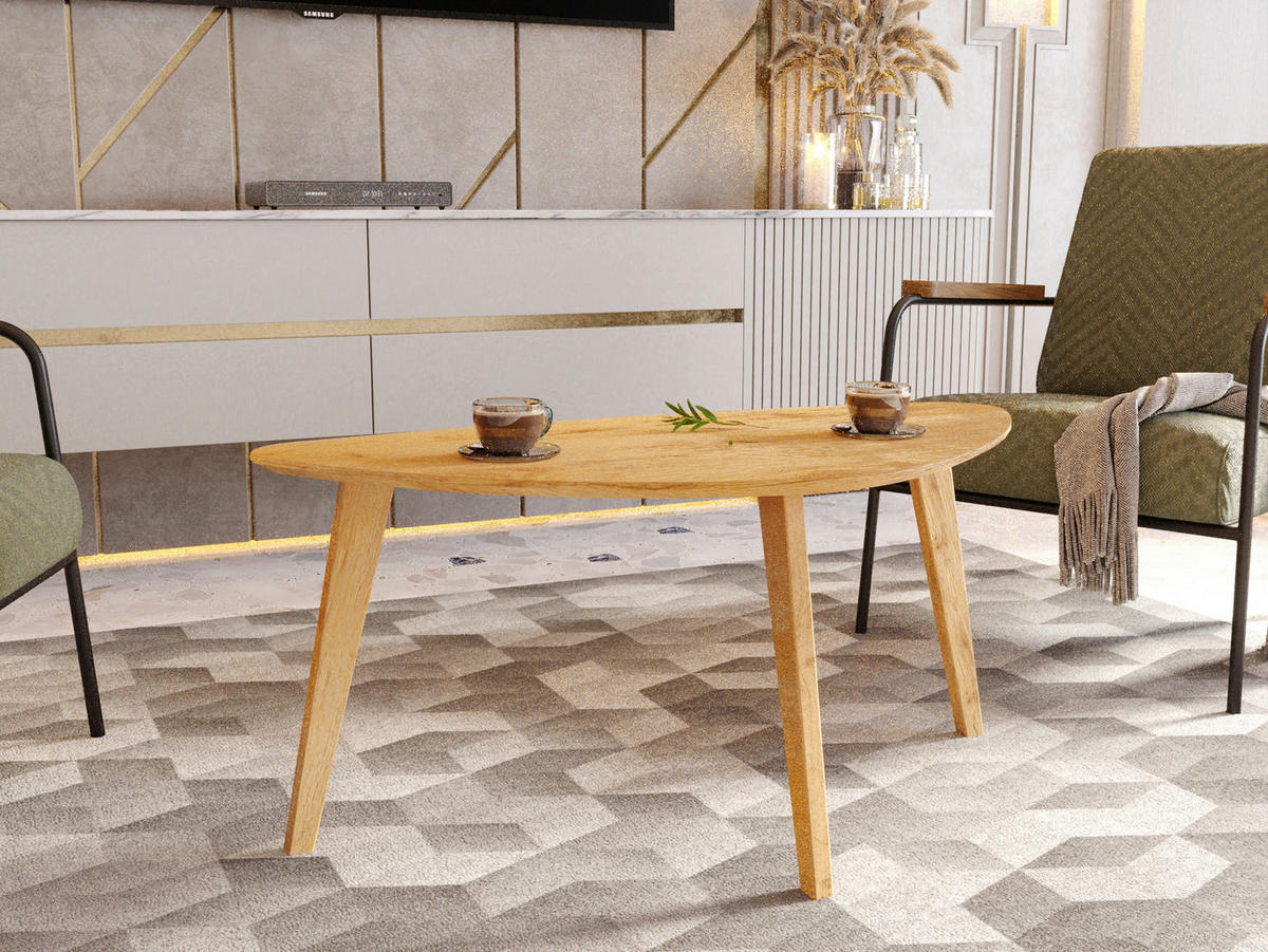 COUCHTISCH in Holz, Metall 100/50/45 cm  - Wildeiche, Trend, Holz/Metall (100/50/45cm) - Boxxx