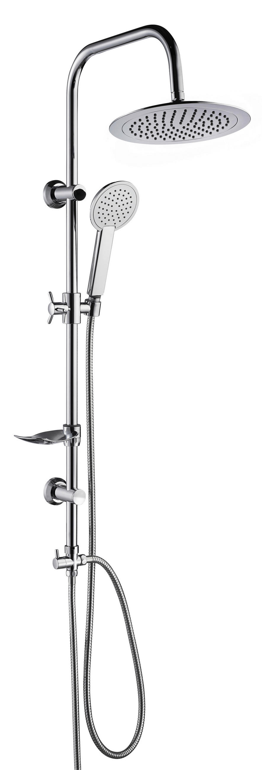 Sistem De Duș  - culoare crom, Basics, metal (2,2/95cm) - Xora