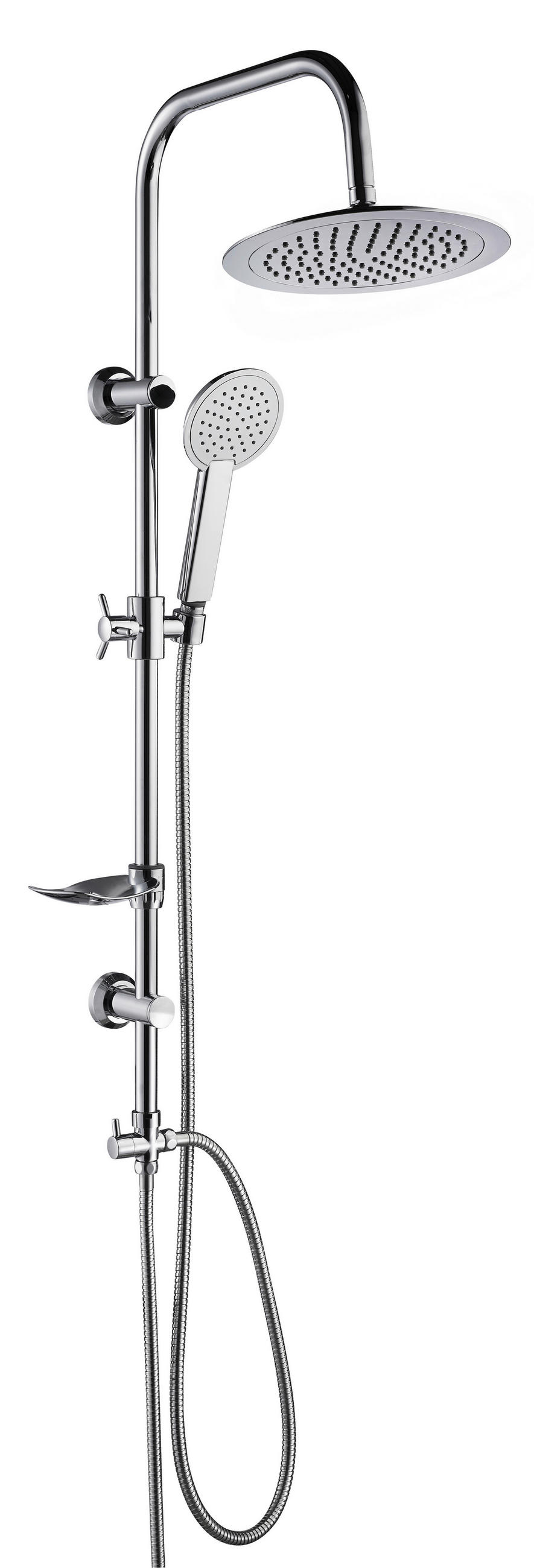 Sistem De Duș  - culoare crom, Basics, metal (2,2/95cm) - Xora