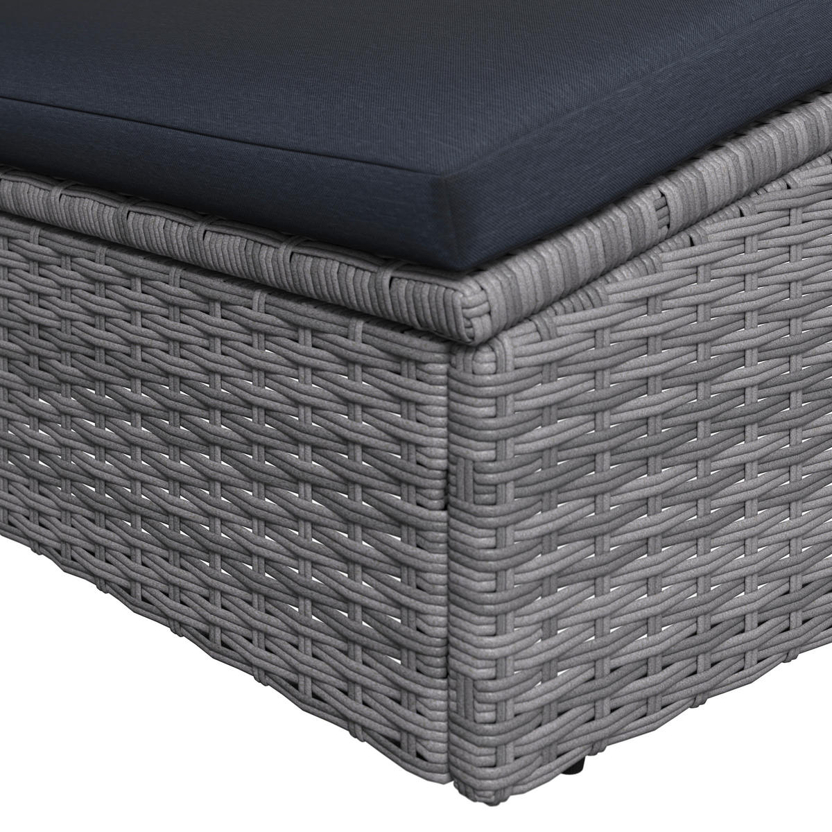 GARTENLIEGE 190/80/60 cm  - Grau, MODERN, Kunststoff/Textil (190/80/60cm) - Ambia Garden