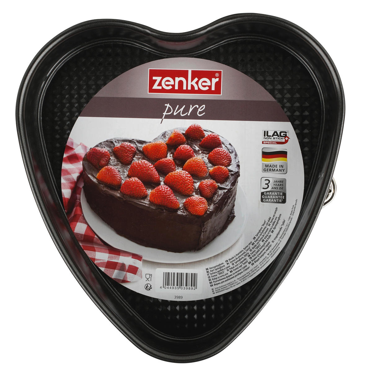 TORTENFORM  - Schwarz, Basics, Metall (25/7/27cm) - Zenker