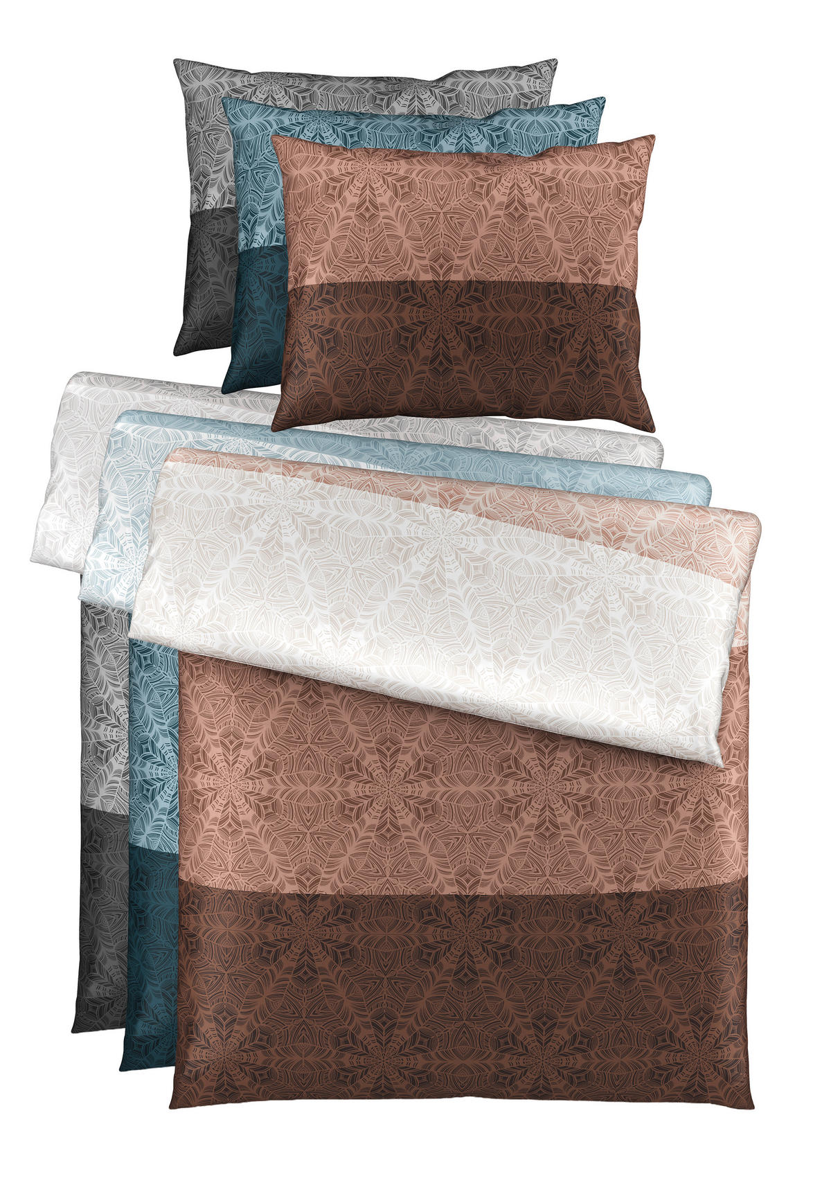 BETTWÄSCHE 2-teilig Satin 140/200 cm  - Taupe, KONVENTIONELL, Textil (140/200cm) - Esposa