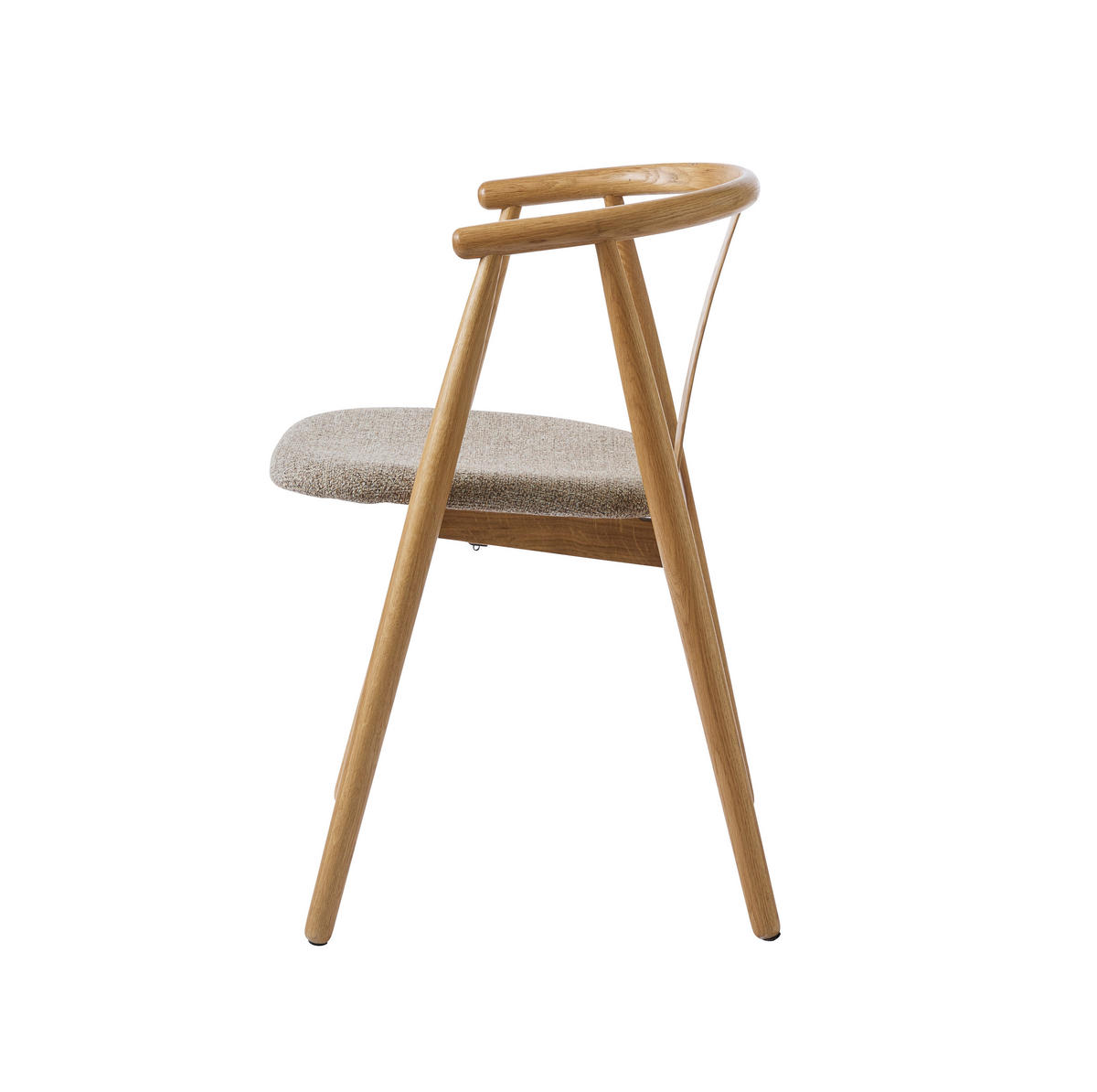 ARMLEHNSTUHL  in Webstoff  - Eichefarben/Naturfarben, Basics, Holz/Textil (59/76,6/52cm) - Boxxx