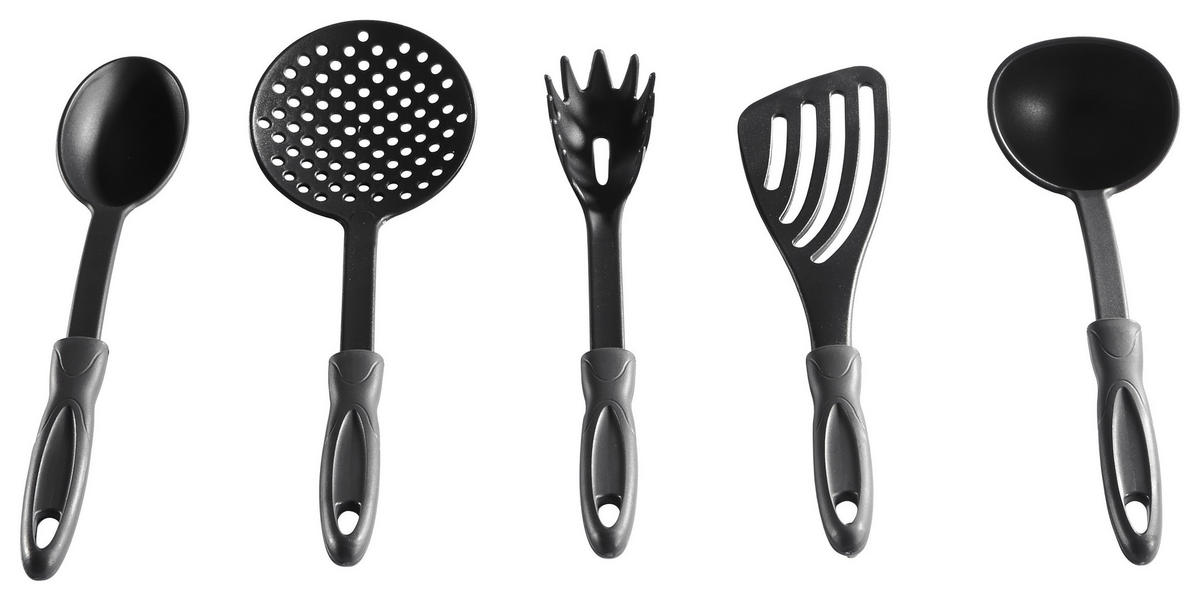 SET KUHINJSKIH POMAGALA  - crna, Basics, plastika - Boxxx