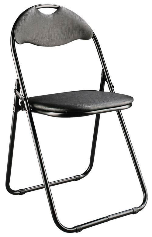 SKLOPIVA STOLICA  crna  metal, tekstil      - crna, Moderno, metal/tekstil (44/80/47cm)
