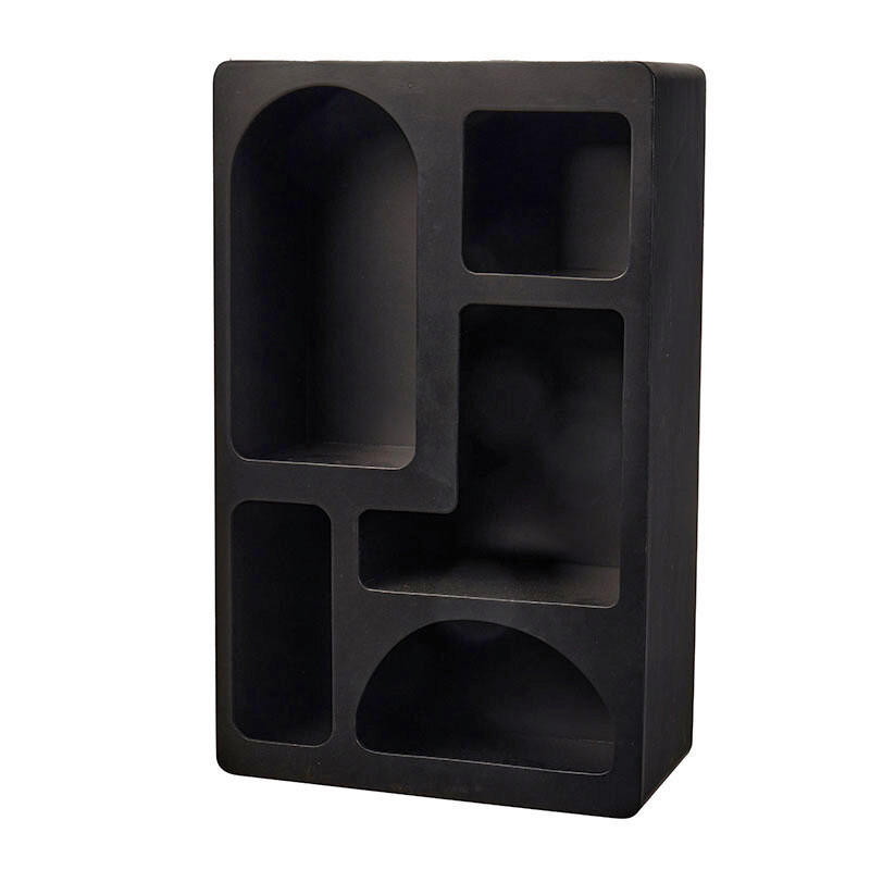 WANDREGAL - Schwarz, LIFESTYLE, Holz (39,5/60/12cm) - Ambia Home