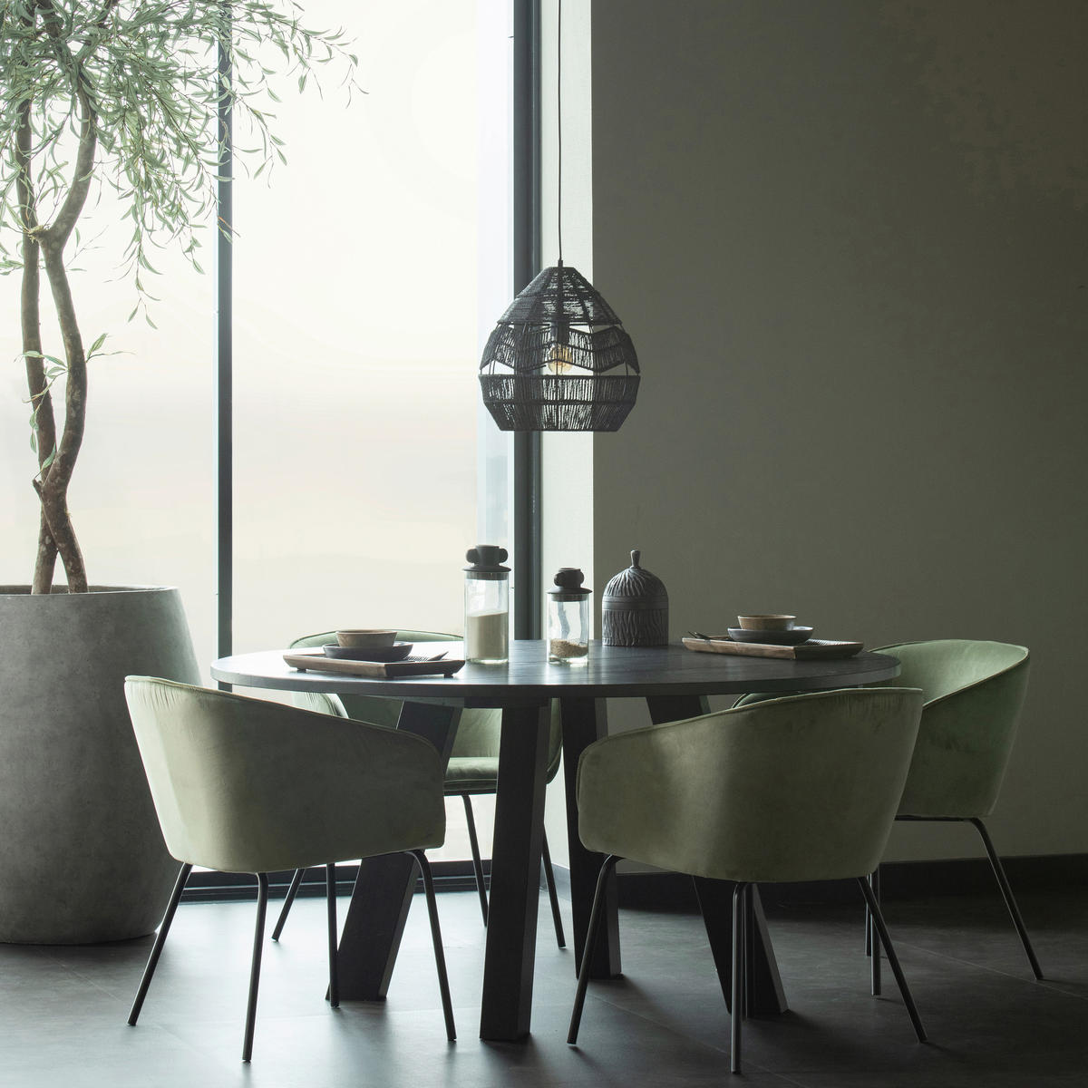 ESSTISCH in Holz 150/150/75 cm  - Schwarz, MODERN, Holz (150/150/75cm) - Livetastic