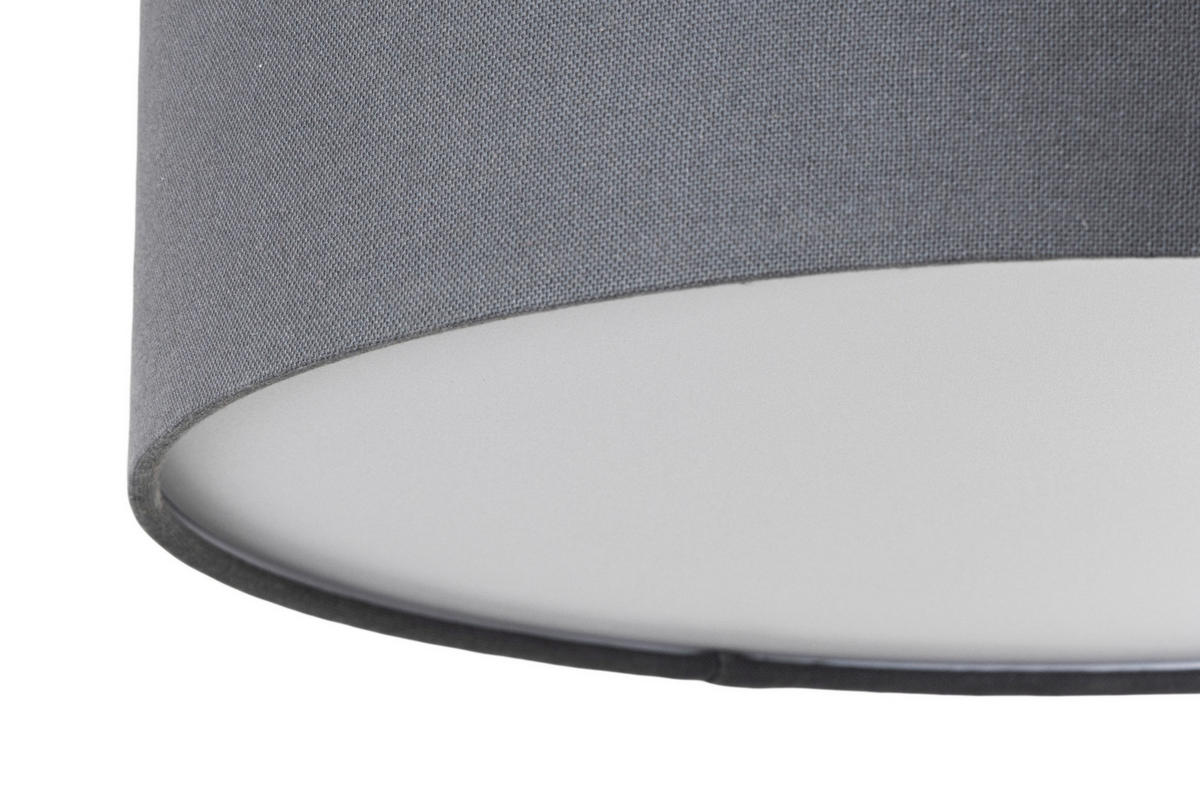 DECKENLEUCHTE  37/13 cm    - Weiss/Anthrazit, Design, Kunststoff/Textil (37/13cm) - Novel