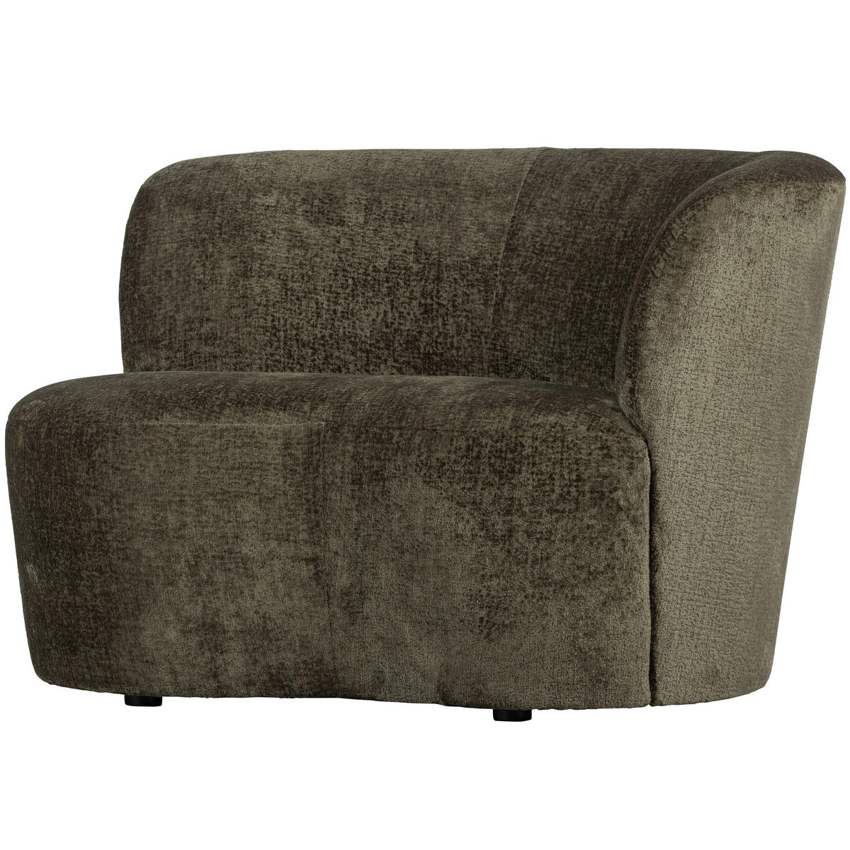 RÉCAMIERE in Samt Dunkelgrün  - Dunkelgrün/Schwarz, Design, Kunststoff/Textil (112/73/80cm) - Livetastic