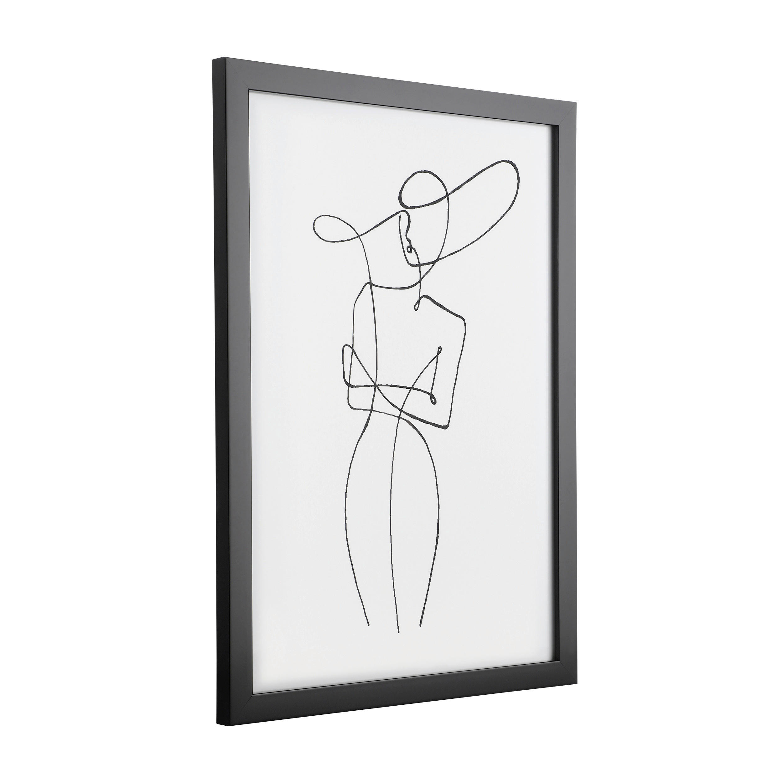 BILD  - Schwarz/Weiß, Trend, Glas/Papier (32,7/1,6/45cm) - Eglo