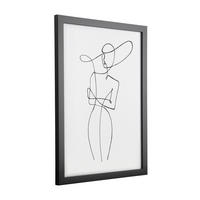 BILD  - Schwarz/Weiß, Trend, Glas/Papier (32,7/1,6/45cm) - Eglo