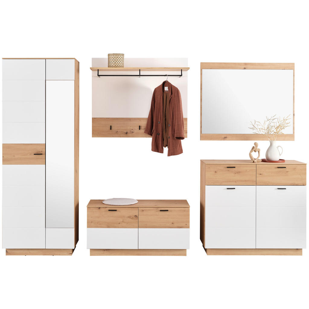 Garderobe Tonale 2, B: 228 cm Artisan Eiche Dekor/Alpinweiss