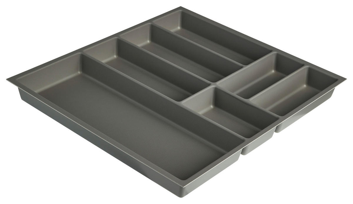 BESTECKEINSATZ - Schieferfarben, Basics, Kunststoff (60/4,9/50cm) - Nobilia