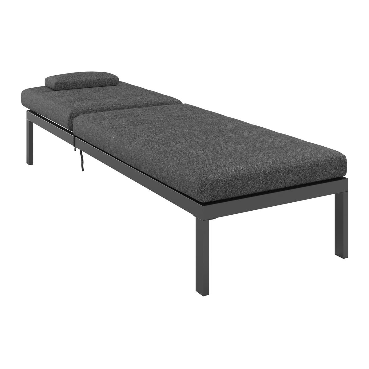 LEŽALJKA VRTNA   metal, tekstil  antracit    - antracit, Moderno, metal/tekstil (199/30/67cm) - Ambia Garden