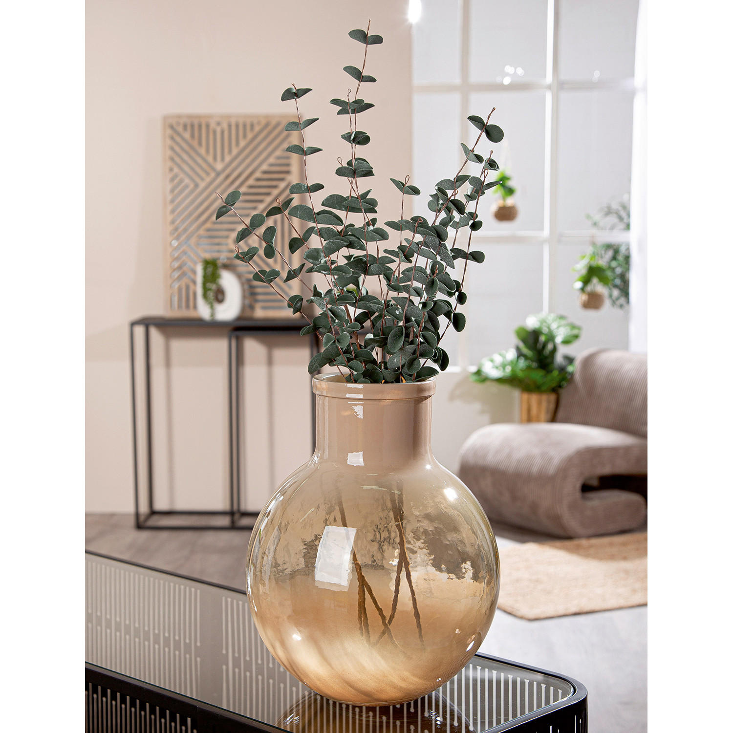 DEKOVASE  - Hellbraun, LIFESTYLE, Glas (24/31cm)