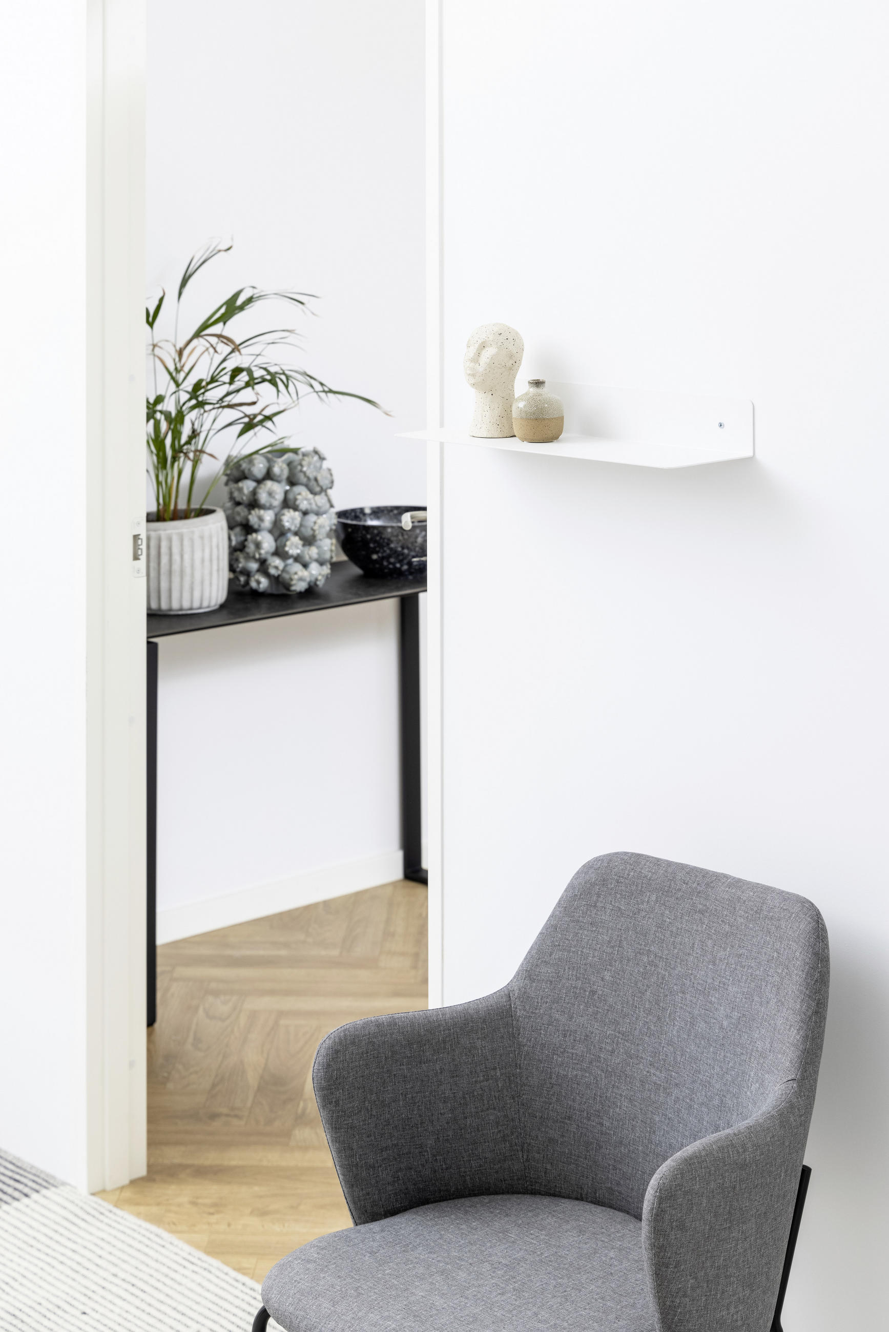 WANDBOARD Weiß  - Weiß, Trend, Metall (50/7/15cm) - MID.YOU
