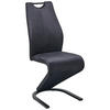SCHWINGSTUHL  in Eisen Webstoff  - Schwarz, LIFESTYLE, Textil/Metall (44/105/65cm) - MID.YOU