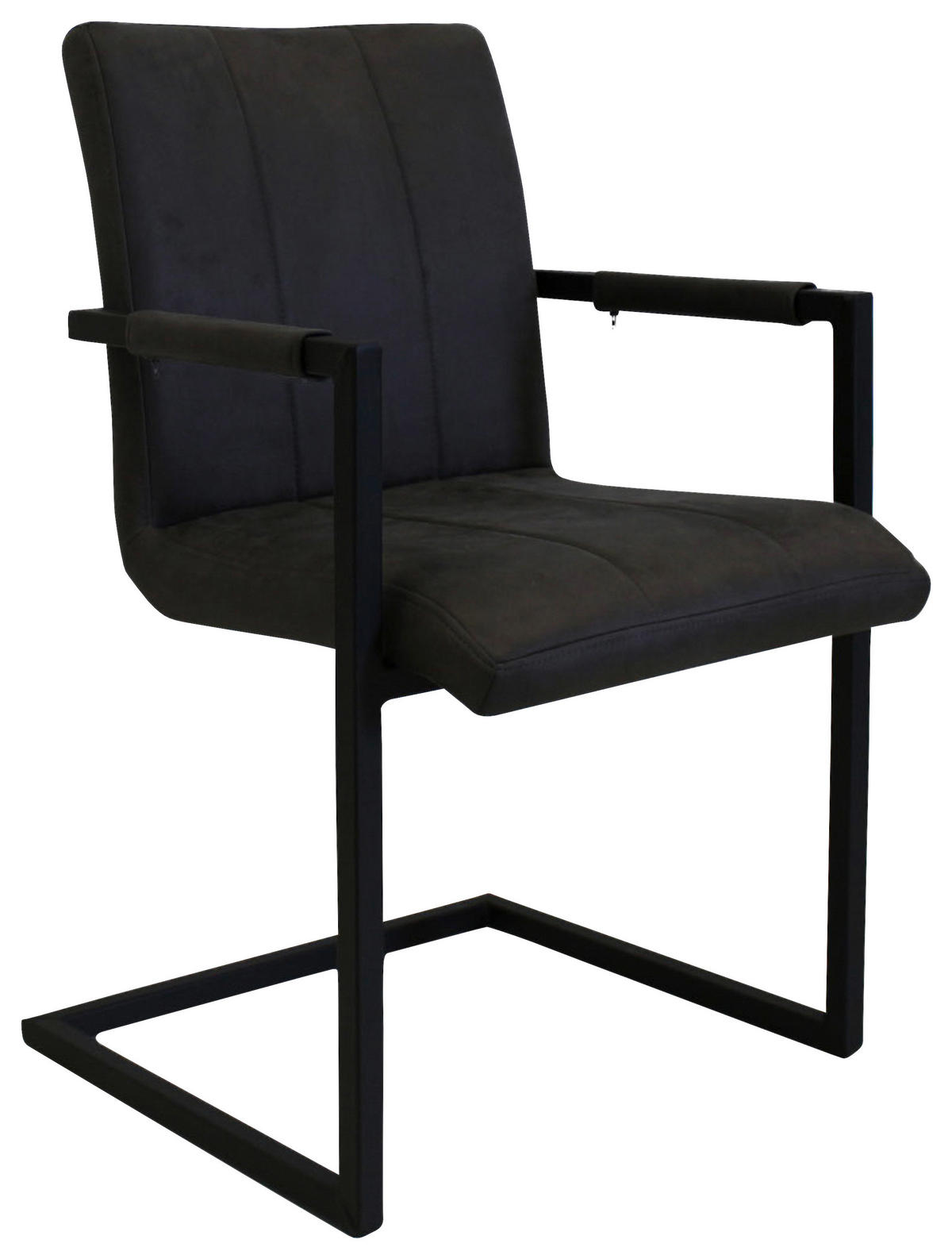 SADA STOLIČIEK S PODRÚČKAMI 2 kus - čierna/antracitová, Konventionell, kov/textil (54/85/61cm) - MID.YOU