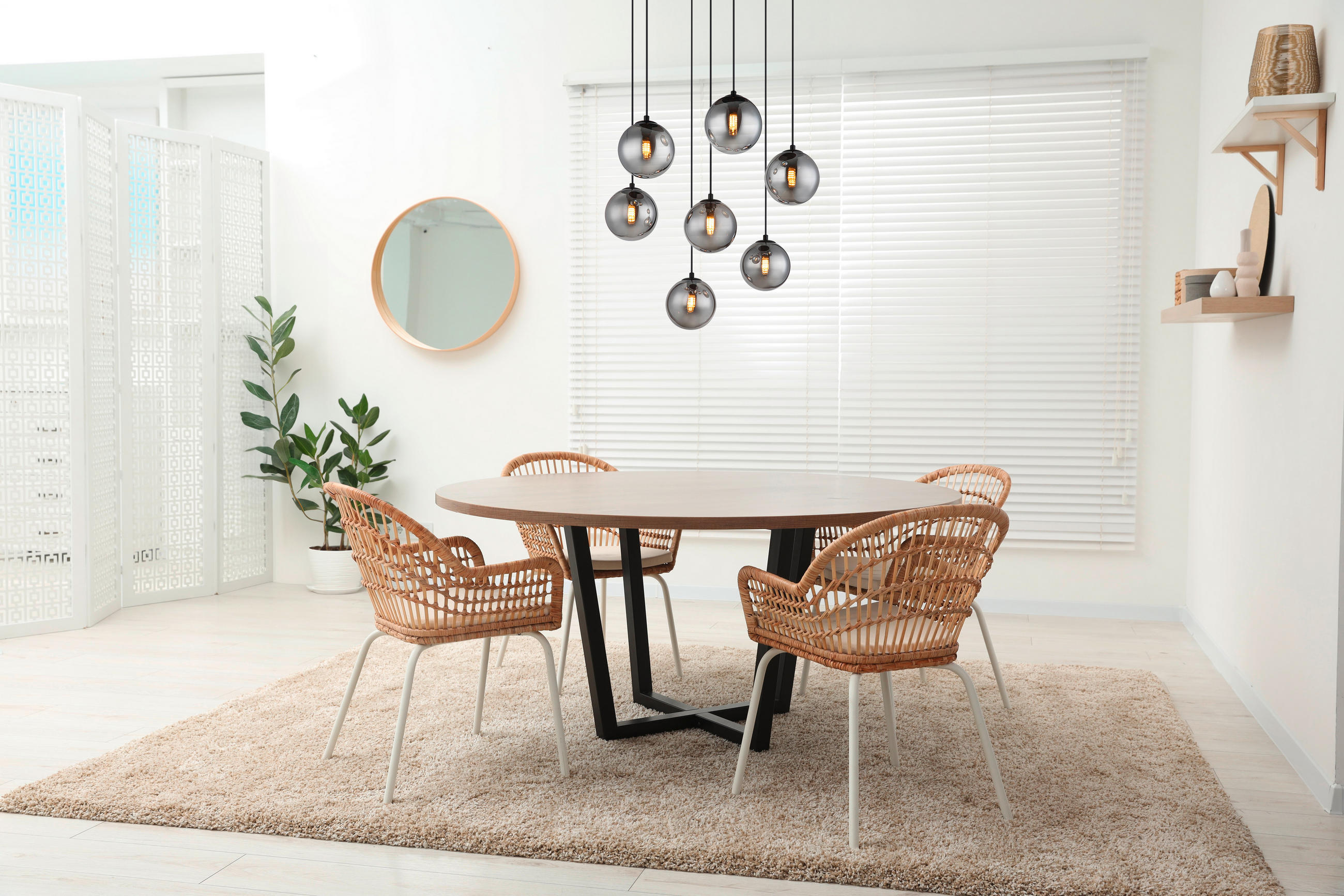 LED-HÄNGELEUCHTE 55/120 cm  - Schwarz/Grau, Design, Glas/Kunststoff (55/120cm) - Globo