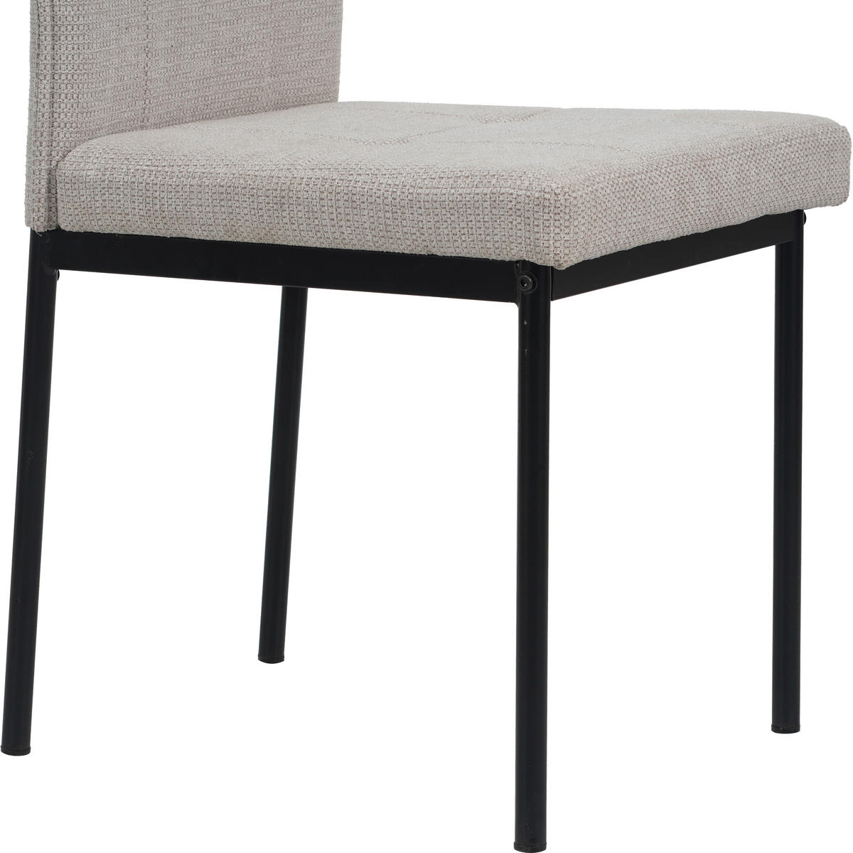 STUHL Mikrofaser Schwarz, Beige  - Beige/Schwarz, KONVENTIONELL, Textil/Metall (44/96/61cm) - MID.YOU