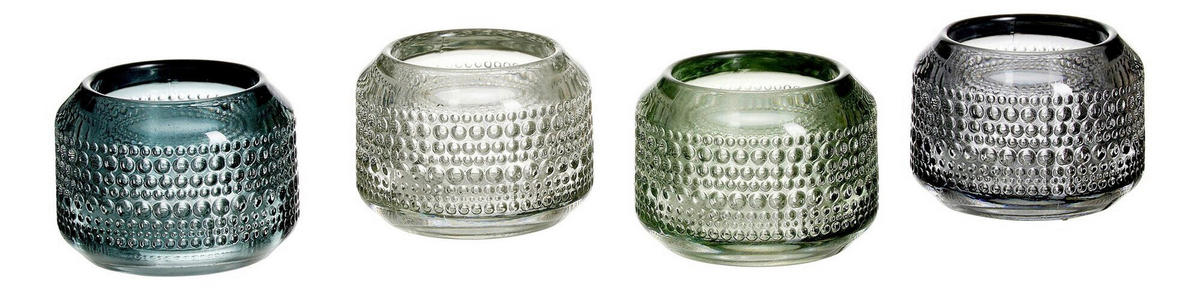 TEELICHTHALTER  - Blau/Petrol, Trend, Glas (8/8/6cm) - Ritzenhoff Breker