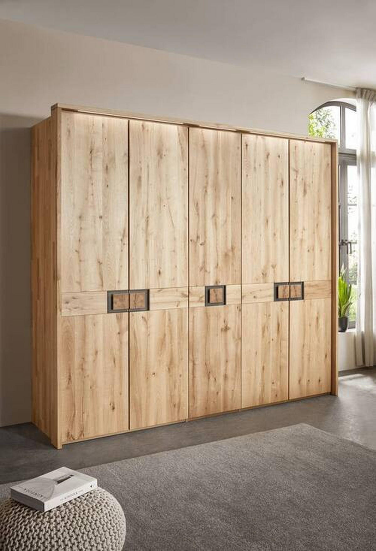 DREHTÜRENSCHRANK  in Eichefarben, Dunkelbraun  - Eichefarben/Dunkelbraun, Natur, Holz (251,9/223,3/61,9cm) - Valnatura