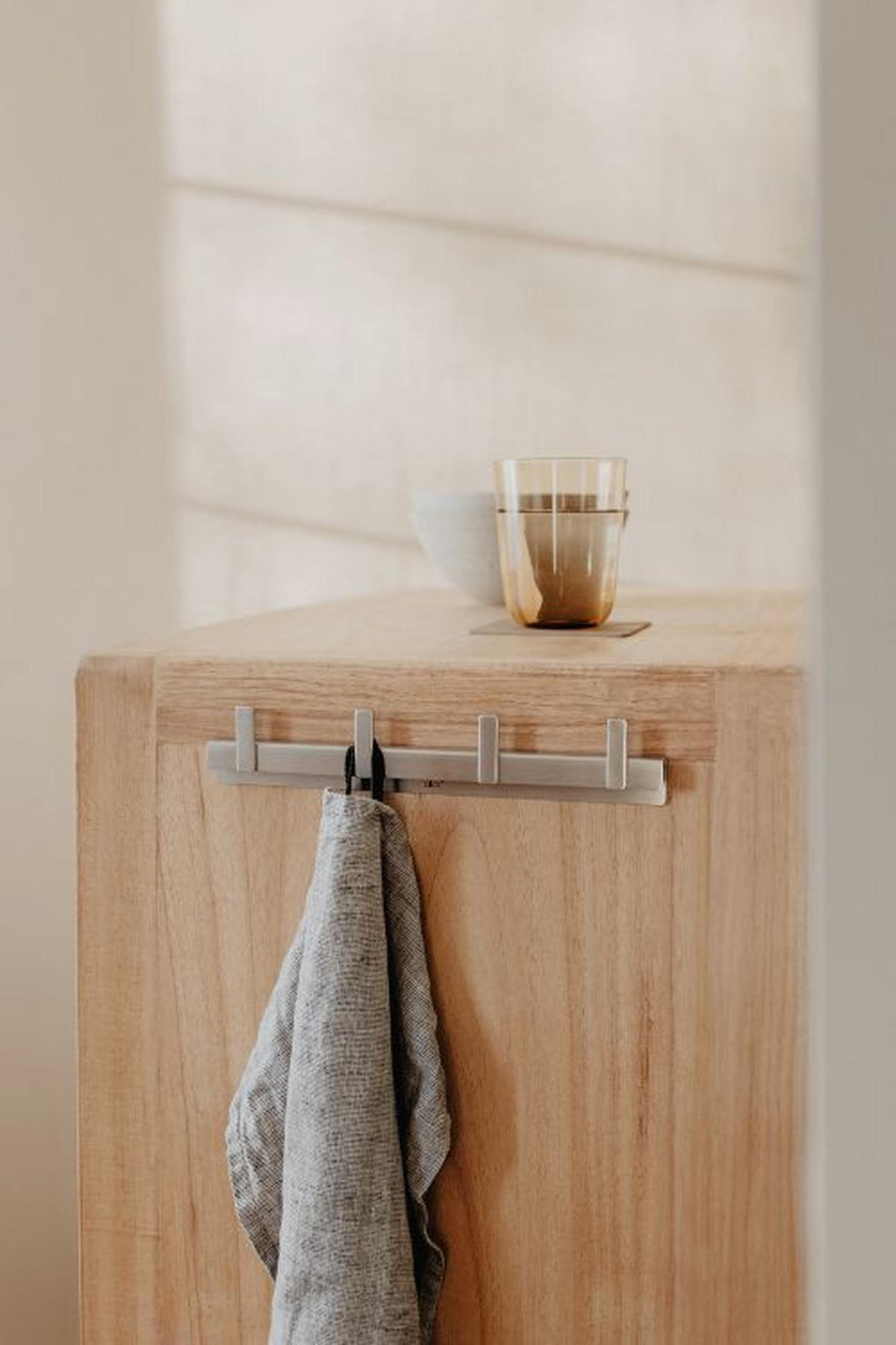 HAKENLEISTE  in Edelstahlfarben  - Edelstahlfarben, Basics, Metall (24,0/4,5/1,9cm) - Zack