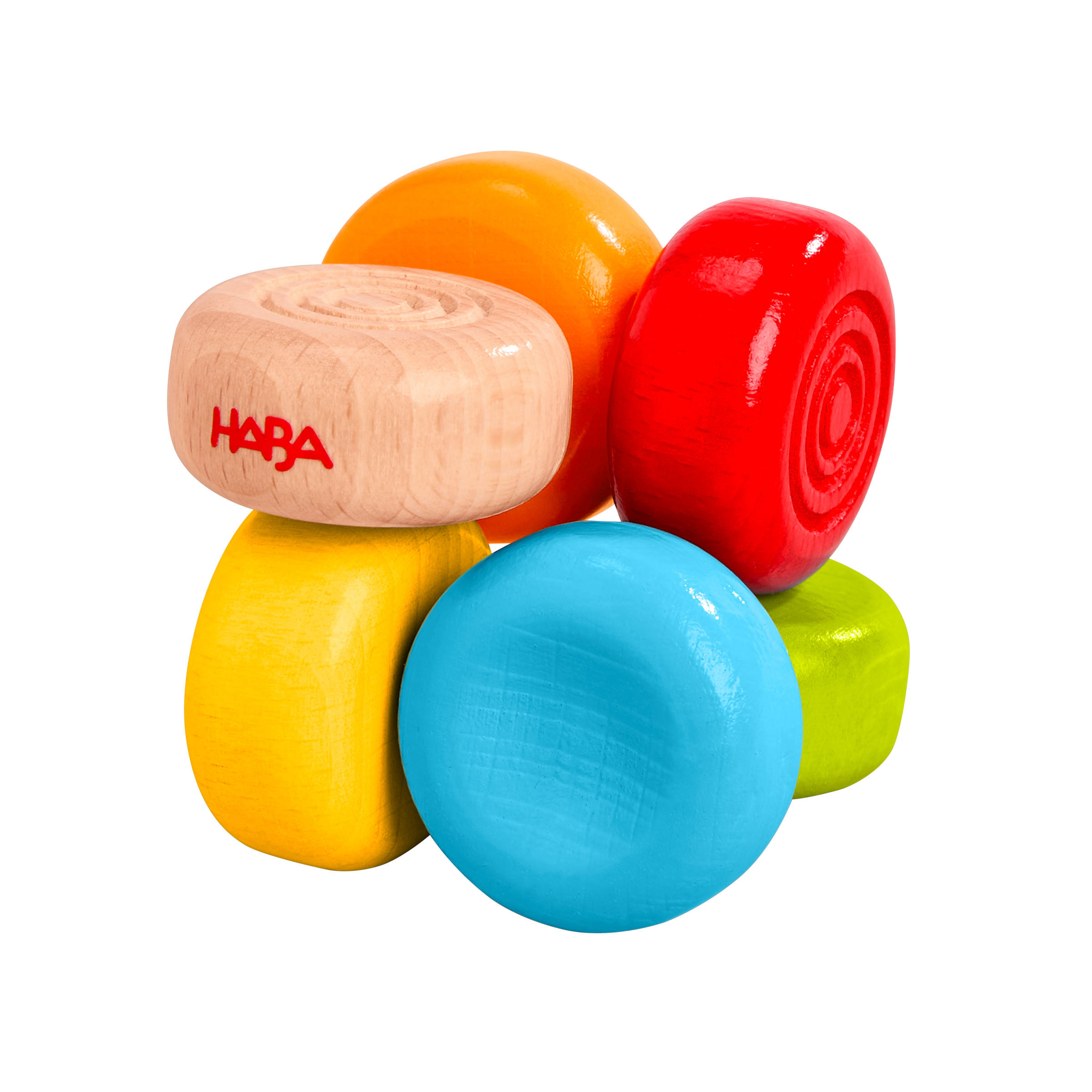 GREIFLING Greiflinge  - Multicolor, Basics, Holz (6,5/6,5/6,5cm) - Haba