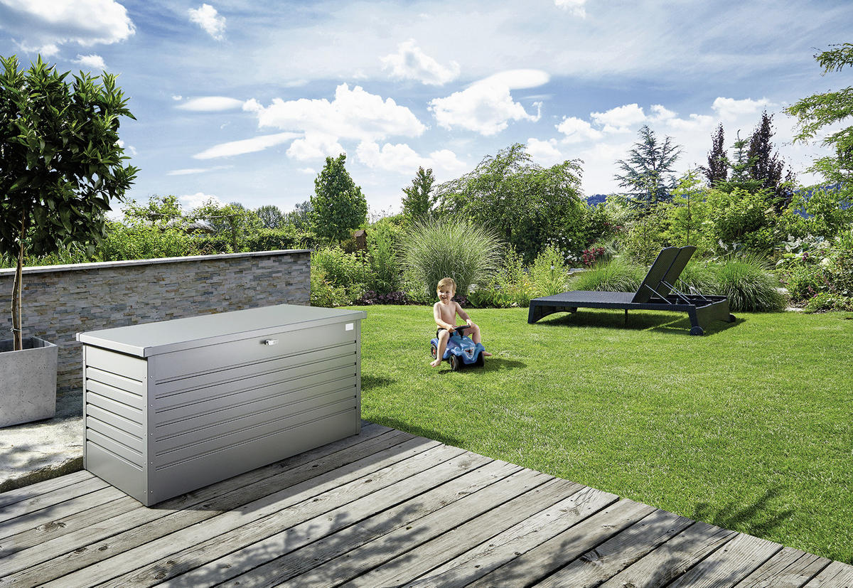 KISSENBOX 160/83/79 cm  - Grau, Basics, Metall (160/83/79cm) - Biohort