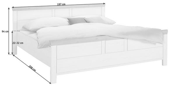 BETT 180/200 cm in Grau, Weiß - Weiß/Grau, LIFESTYLE, Holzwerkstoff (180/200cm) - Hom`in