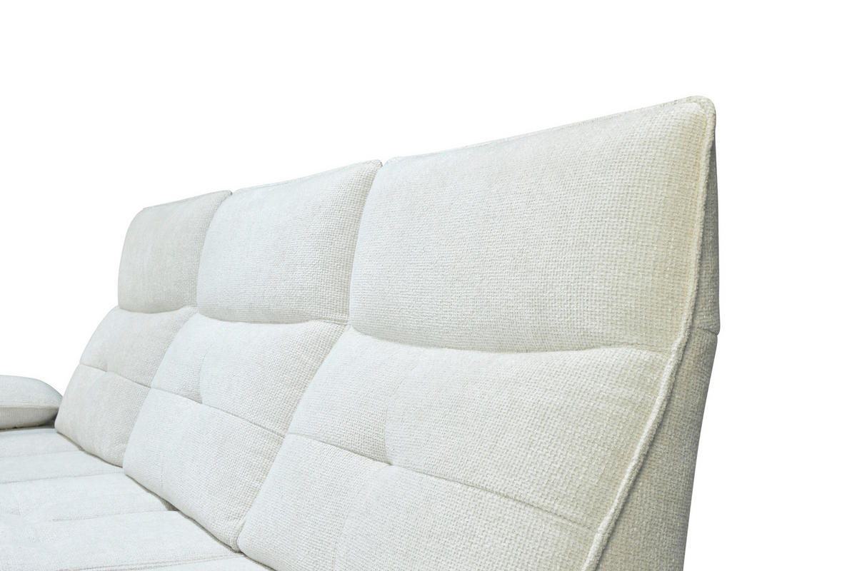 ECKSOFA Creme Chenille  - Creme/Schwarz, Design, Kunststoff/Textil (162/314cm) - Livetastic