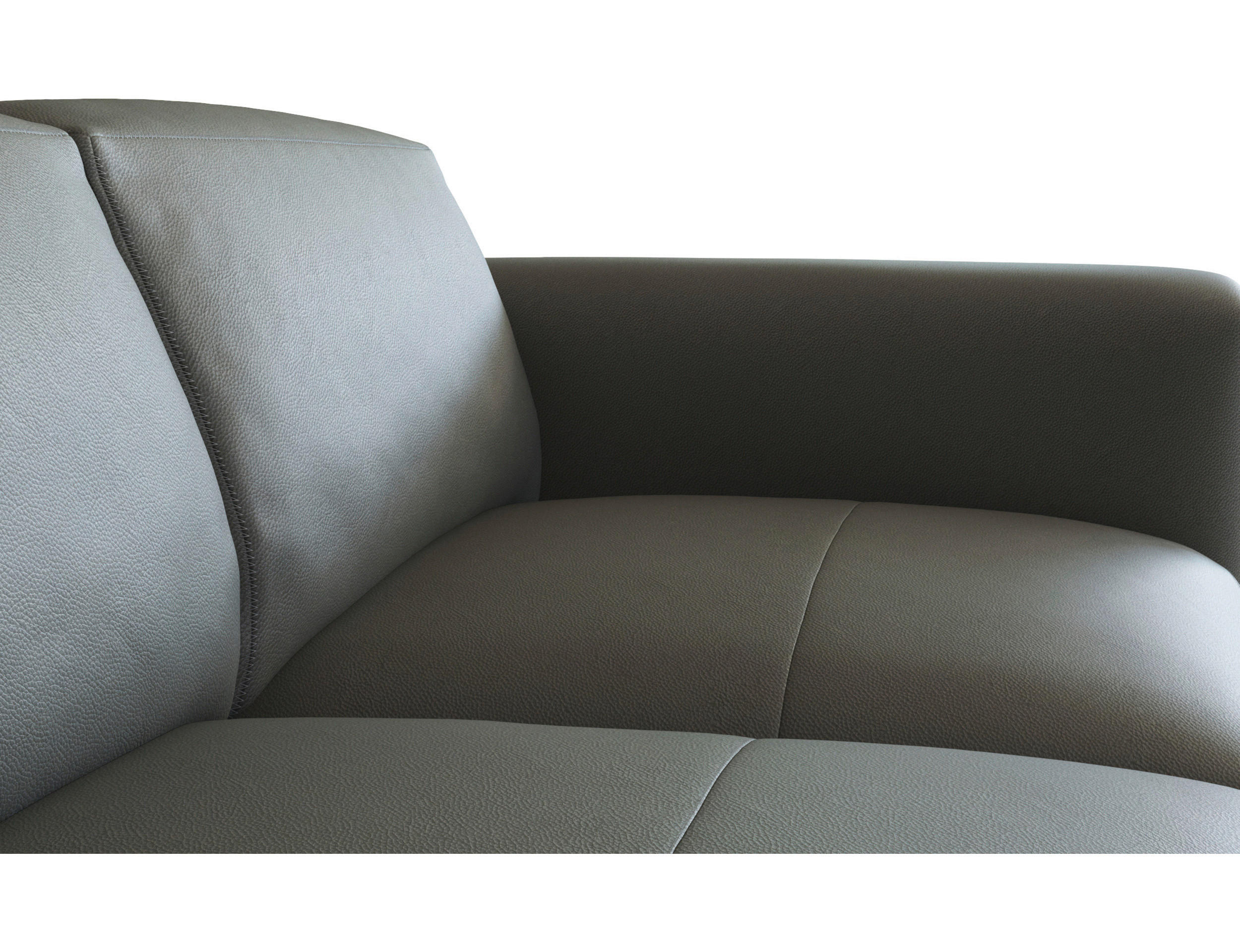 ECKSOFA Dunkelgrau Echtleder - Dunkelgrau/Schwarz, Design, Leder/Holz (231/256cm) - Livetastic
