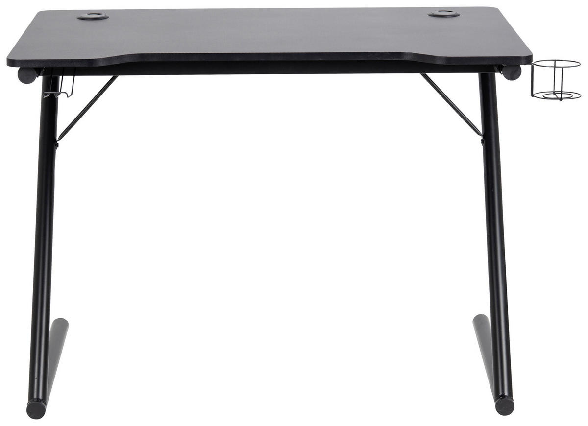 GAMING MIZA kovina, leseni material črna  - črna, Konvencionalno, kovina/leseni material (100/60/74cm) - Livetastic