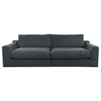 BIGSOFA in Cord Schwarz  - Schwarz, Design, Kunststoff/Textil (276/90/109cm) - Sit & More