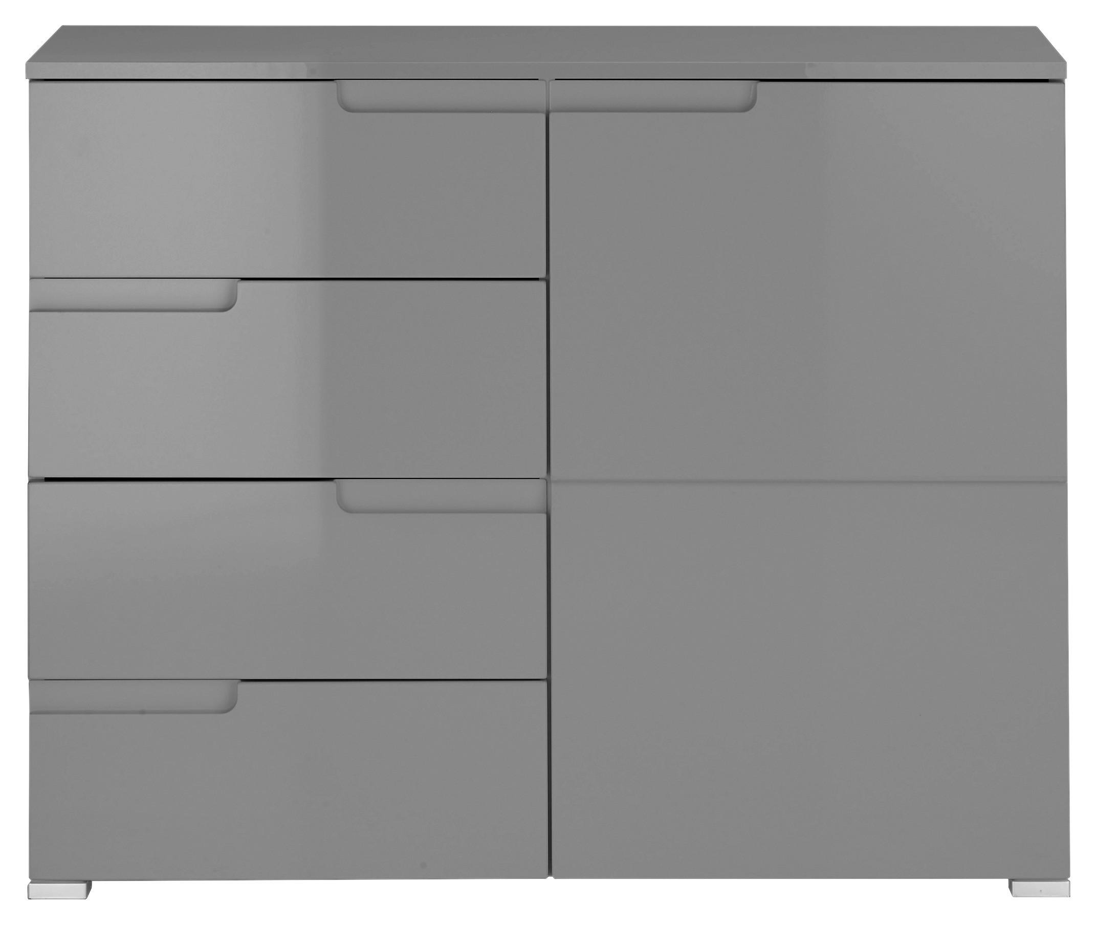 KOMMODE 100/80/40 cm  - Silberfarben/Grau, Basics, Holzwerkstoff/Kunststoff (100/80/40cm) - Carryhome